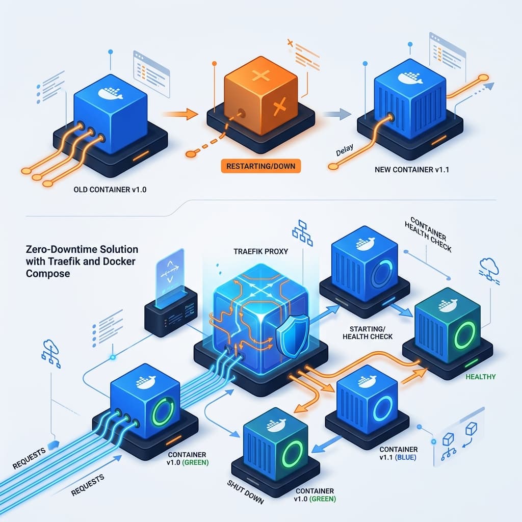 Kelemahan Mekanisme Restart Docker dan Solusi Arsitektur Traefik