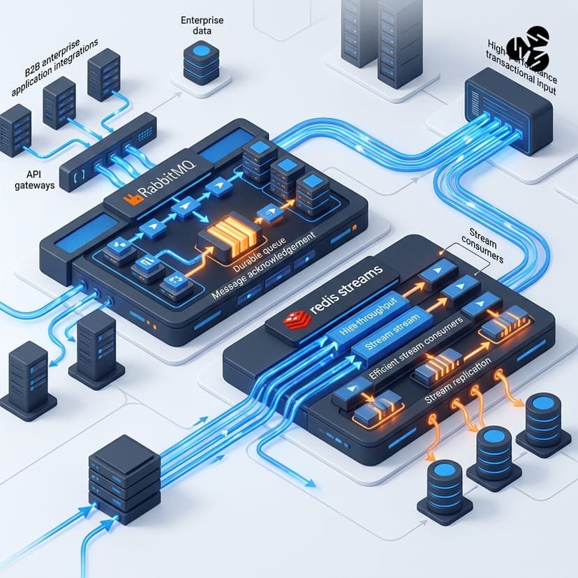 RabbitMQ vs Redis Streams: Memilih Mesin Antrean Transaksi B2B Tanpa Kehilangan Data